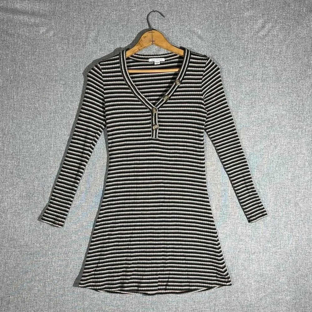 American Eagle striped long sleeve mini dress